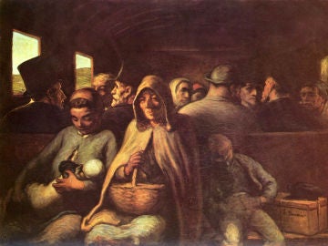 'El vagón de tercera clase', Honoré Daumier