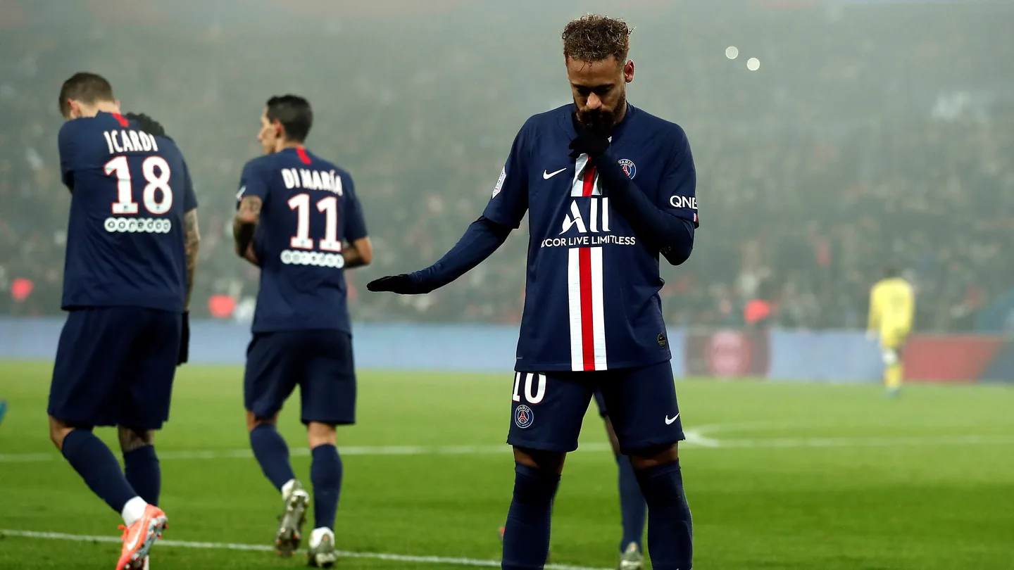 Neymar manda callar tras marcar contra el Nantes Neymar manda callar tras marcar contra el Nantes