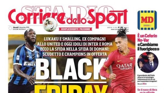 La pol&eacute;mica portada del Corriere dello Sport