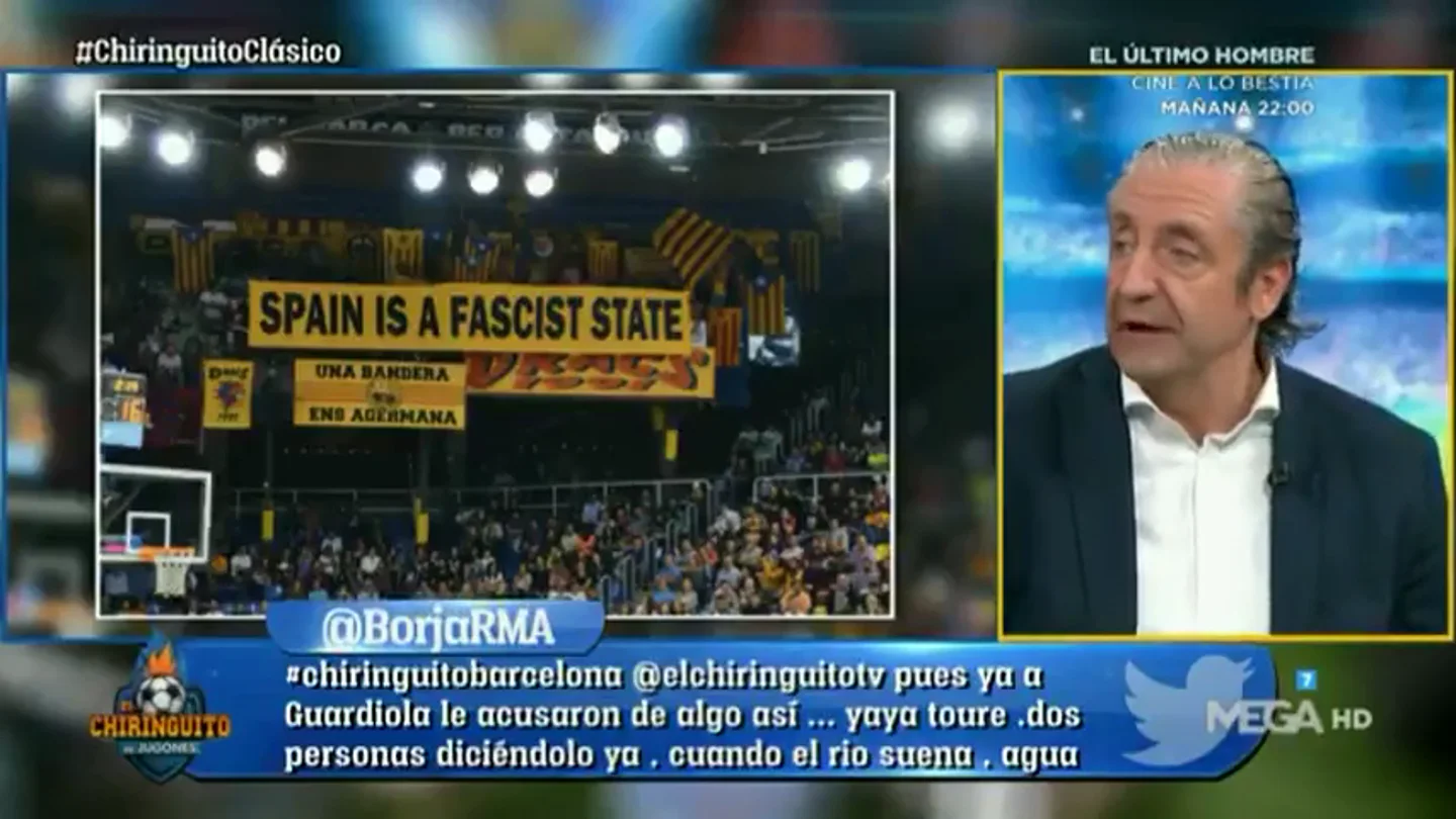La reflexión de Josep Pedrerol de las pancartas contra España que amenazan el Clásico: "Bartomeu lo permite todos los días" La reflexión de Josep Pedrerol de las pancartas contra España que amenazan el Clásico: "Bartomeu lo permite todos los días"