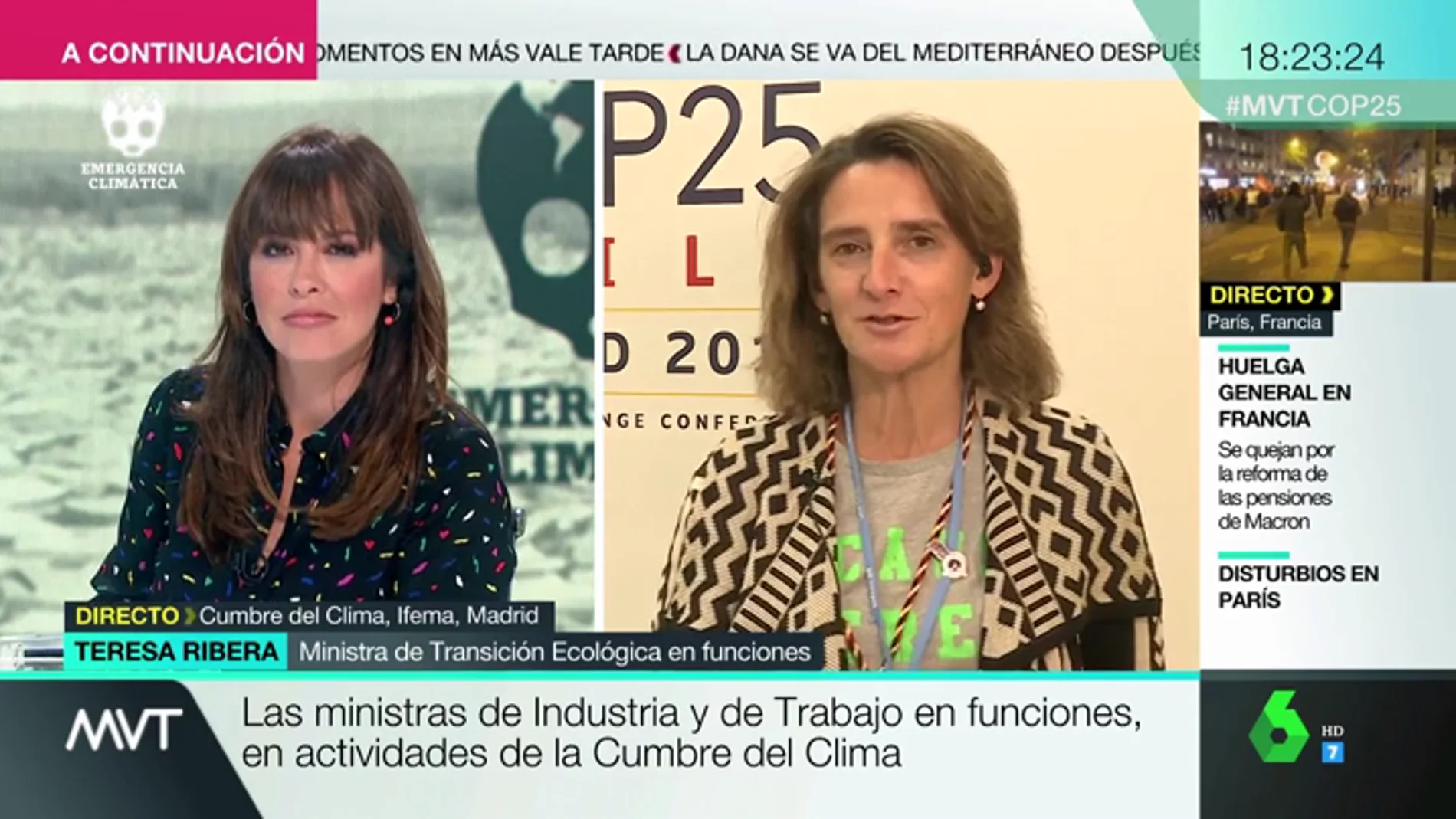 Teresa Ribera considera "simplista" culpar a las empresas del cambio climático: "Los gobiernos no han actuado y los ciudadanos no lo han priorizado"
