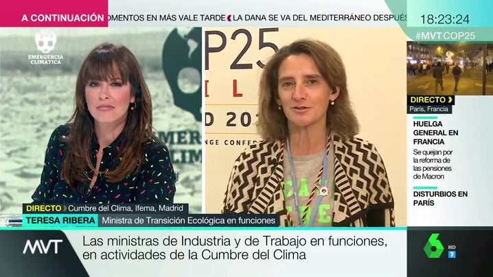 Teresa Ribera considera "simplista" culpar a las empresas del cambio climático: "Los gobiernos no han actuado y los ciudadanos no lo han priorizado"