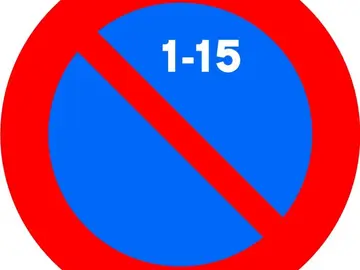 Señal de estacionamiento temporal Señal de estacionamiento temporal