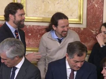 Arrimadas, Iglesias y Espinosa de los Monteros se divierten Arrimadas, Iglesias y Espinosa de los Monteros se divierten