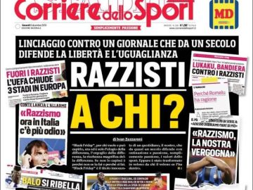 Portada de 'Corriere dello Sport' Portada de 'Corriere dello Sport'