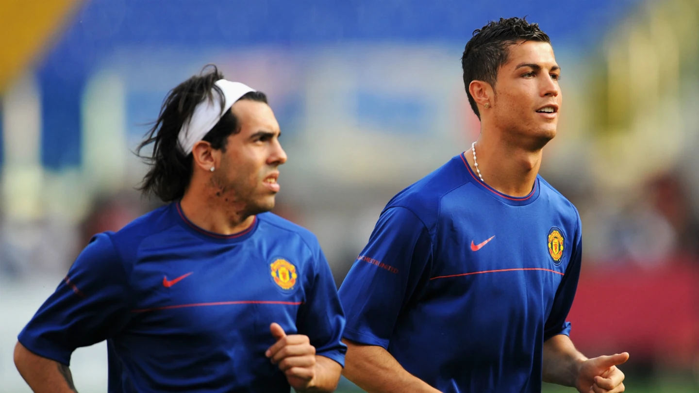 Carlos Tévez y Cristiano Ronaldo Carlos Tévez y Cristiano Ronaldo