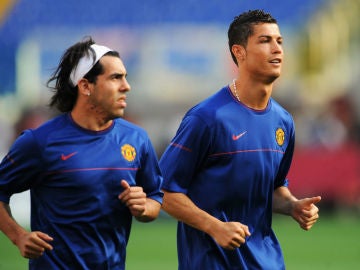 Carlos Tévez y Cristiano Ronaldo Carlos Tévez y Cristiano Ronaldo