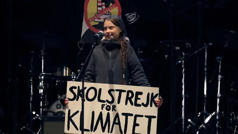  La joven activista sueca Greta Thunberg