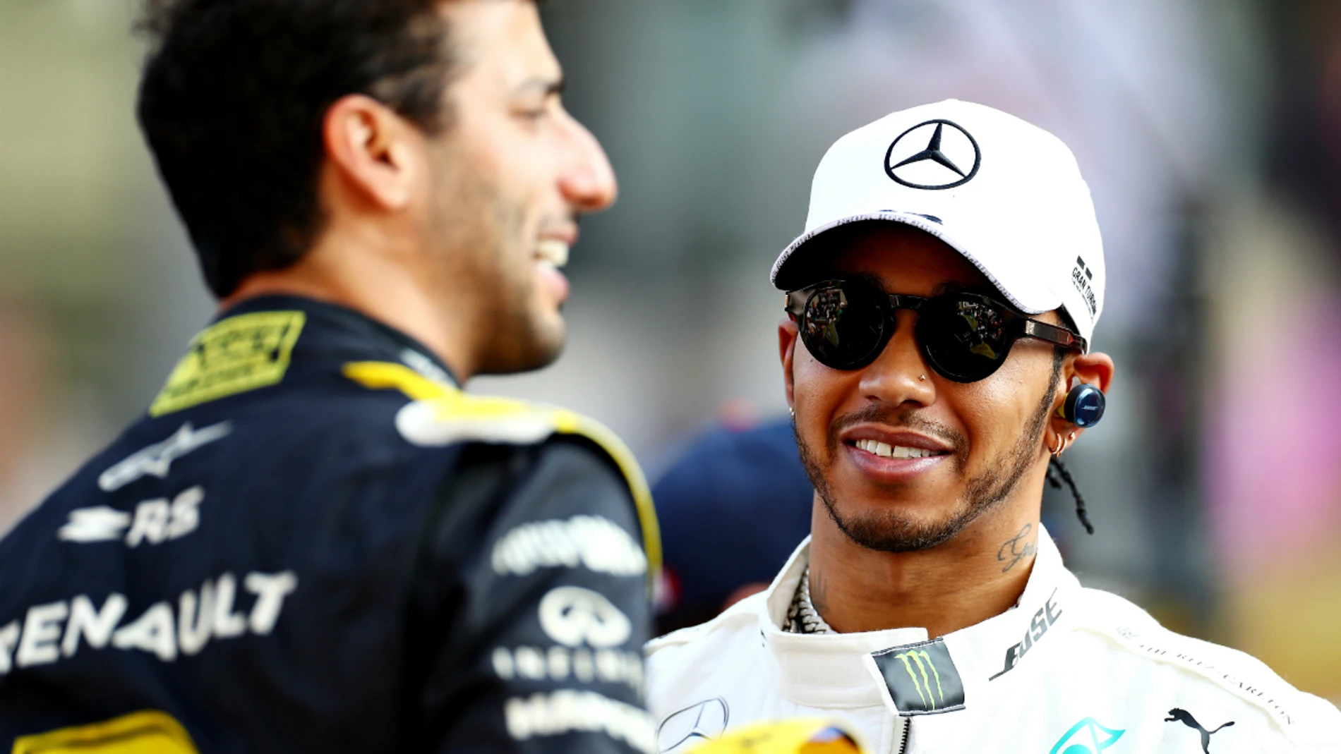 Lewis Hamilton, con Daniel Ricciardo