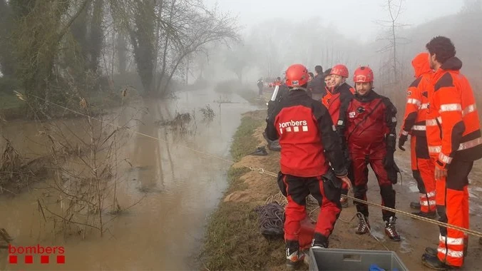 Los Bombers de la Generalitat en las tareas de rescate