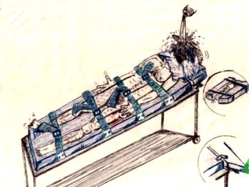 Salen a la luz dibujos que muestran los métodos criminales que utilizaba la CÍA para torturar a los presos Salen a la luz dibujos que muestran los métodos criminales que utilizaba la CÍA para torturar a los presos