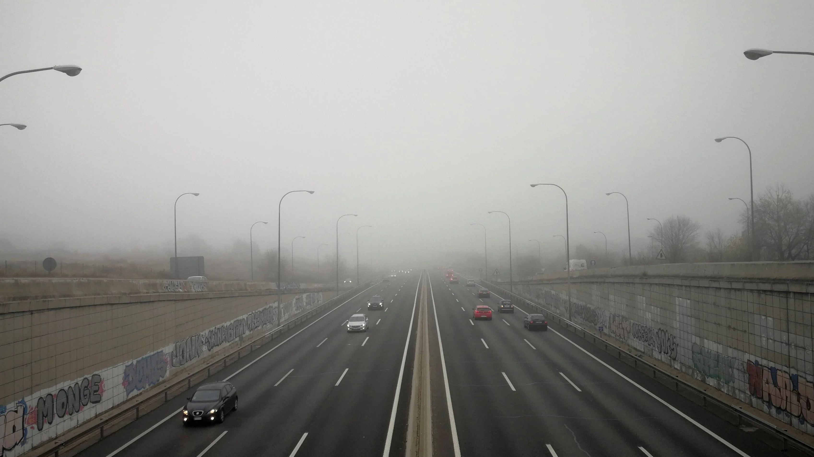 Niebla en la carretera