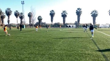 Calentamiento del Córdoba femenino