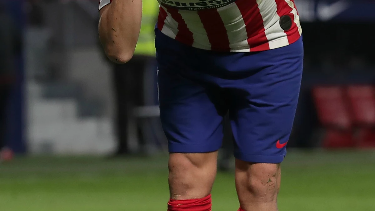 Koke celebra un gol