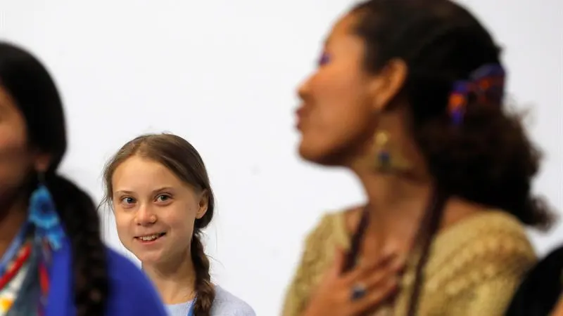  La activista sueca Greta Thunberg durante la Cumbre del Clima