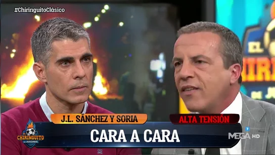 José Luis Sánchez y Cristóbal Soria en El Chiringuito José Luis Sánchez y Cristóbal Soria en El Chiringuito