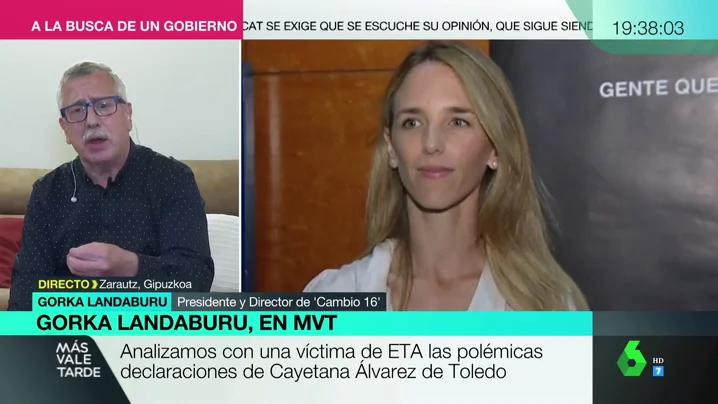 Gorka Landaburu, víctima de ETA: "Que Álvarez de Toledo venga a Euskadi para que le contemos lo que ha sido ETA" Gorka Landaburu, víctima de ETA: "Que Álvarez de Toledo venga a Euskadi para que le contemos lo que ha sido ETA"