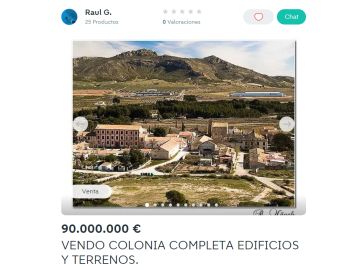 Anuncio de Wallapop en el que se oferta la Colonia de Santa Eulalia Anuncio de Wallapop en el que se oferta la Colonia de Santa Eulalia