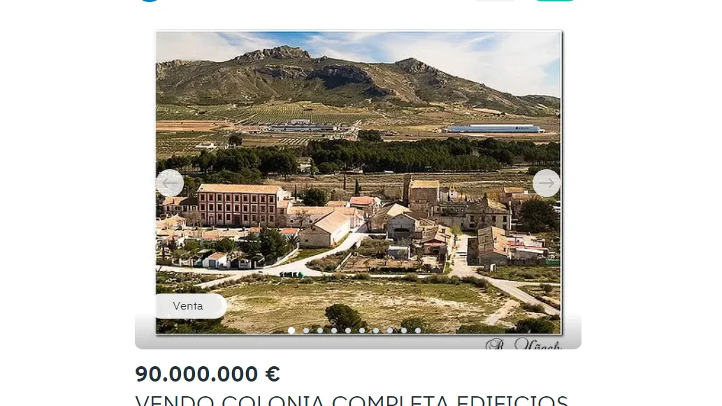 Anuncio de Wallapop en el que se oferta la Colonia de Santa Eulalia