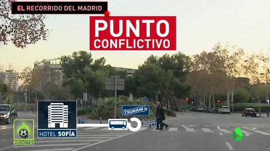 Así será el recorrido del autobús del Real Madrid al Camp Nou el 18D Así será el recorrido del autobús del Real Madrid al Camp Nou el 18D