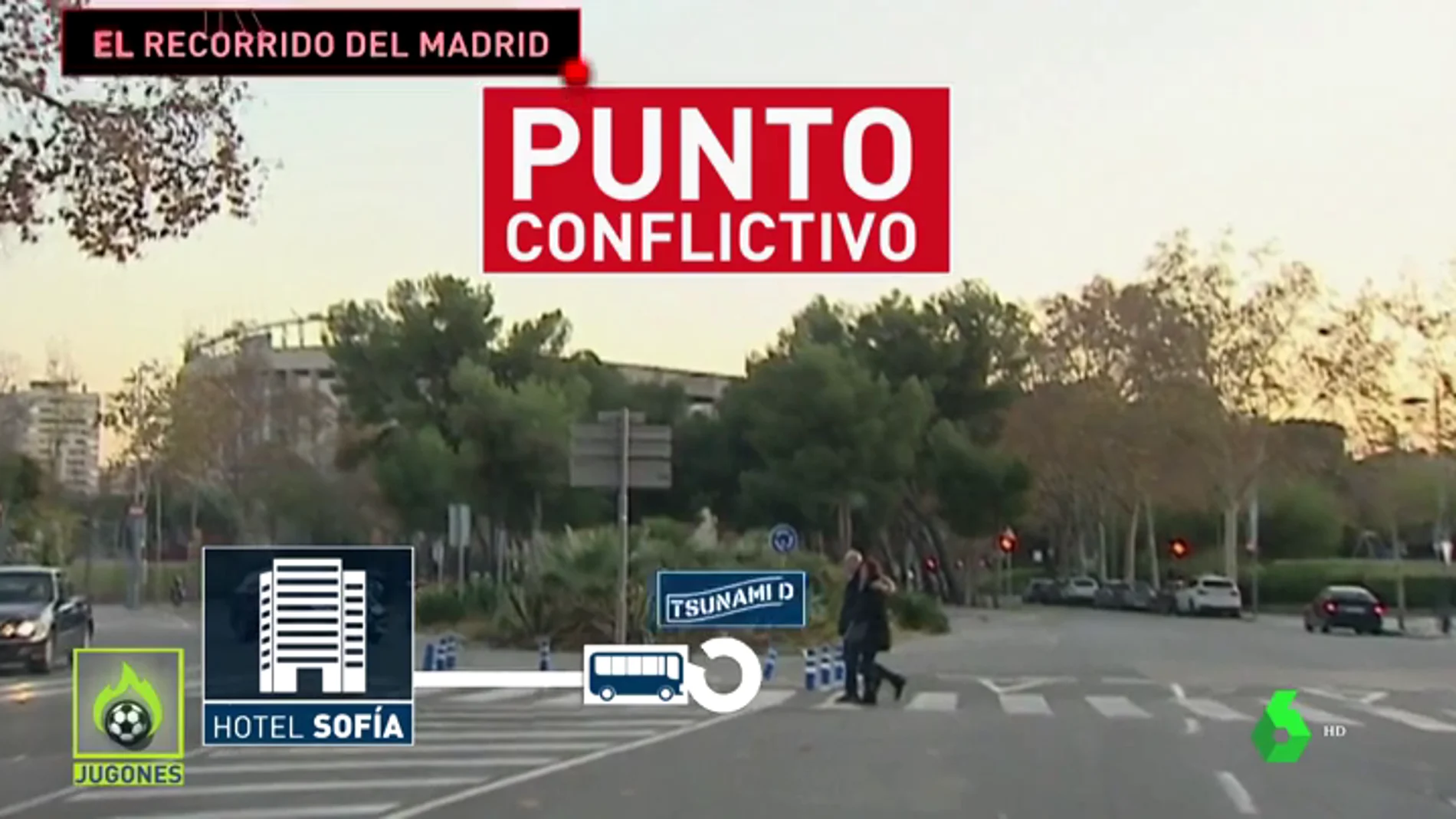 Así será el recorrido del autobús del Real Madrid al Camp Nou el 18D