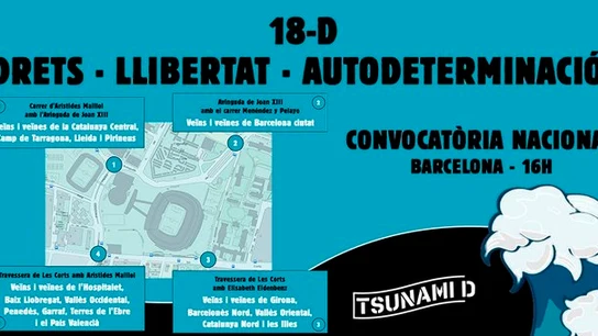 Las movilizaciones de Tsunami Democràtic para el Clásico Las movilizaciones de Tsunami Democràtic para el Clásico