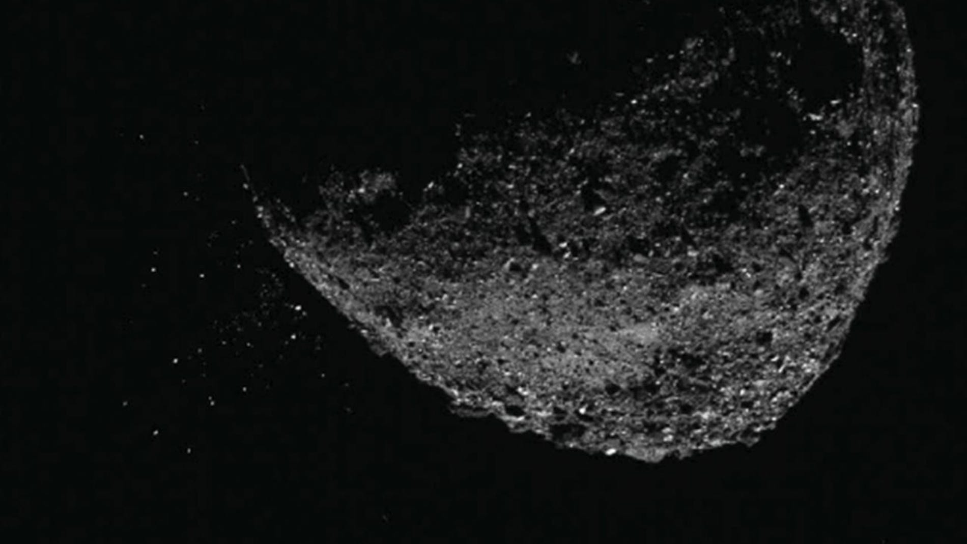 La mision espacial OSIRIS REx capta erupciones en el asteroide Bennu