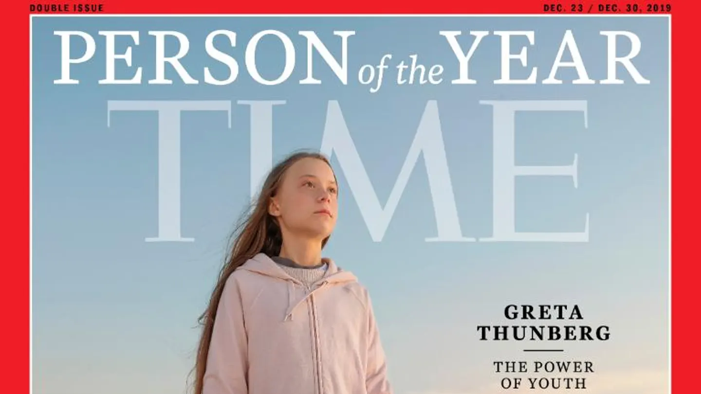 Portada de la revista Time en la que reconoce a Greta Thunberg como persona del año Portada de la revista Time en la que reconoce a Greta Thunberg como persona del año