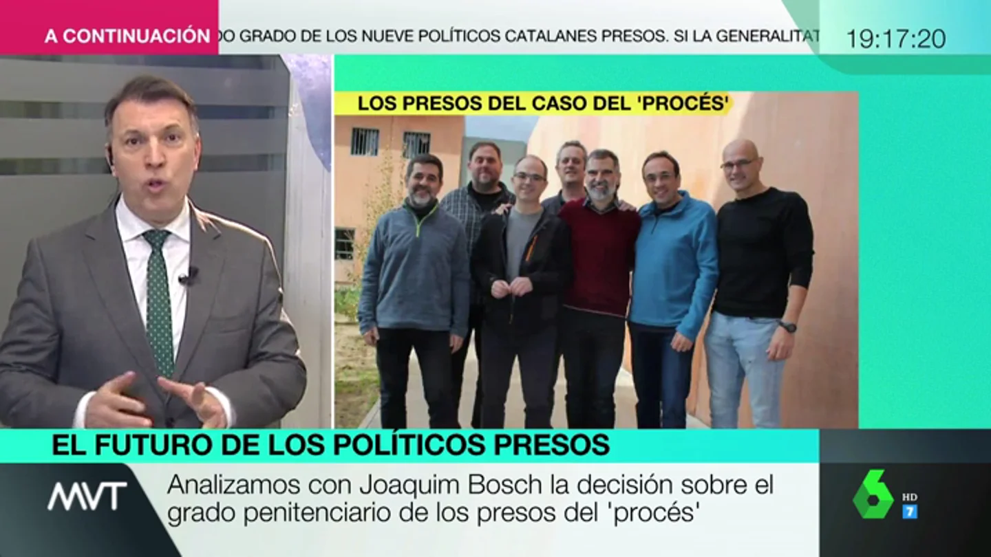 Joaquim Bosch, sobre la propuesta del segundo grado para los presos independentistas: "Son derechos que tienen los penados" Joaquim Bosch, sobre la propuesta del segundo grado para los presos independentistas: "Son derechos que tienen los penados"