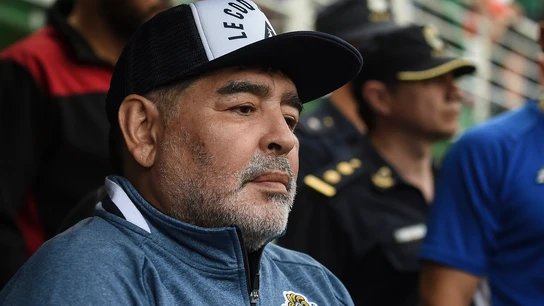Diego Armando Maradona, durante un partido del Club de Gimnasia y Esgrima La Plata Diego Armando Maradona durante un partido del Club de Gimnasia y Esgrima La Plata
