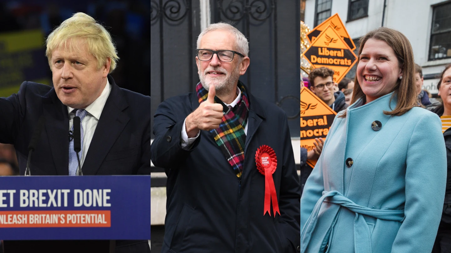 Boris Johnson, Jeremy Corbyn y Jo Swinson Boris Johnson, Jeremy Corbyn y Jo Swinson