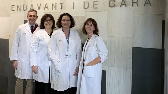 Santiago Escrivá, Mafalda Oliveira, Cristina Saura y Laia Garrigós del VHIO Santiago Escrivá, Mafalda Oliveira, Cristina Saura y Laia Garrigós del VHIO