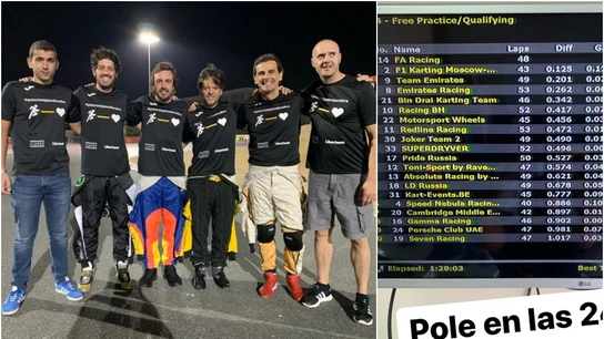 Fernando Alonso y su equipo, pole en las 24 Horas de Dubai Fernando Alonso y su equipo, pole en las 24 Horas de Dubai