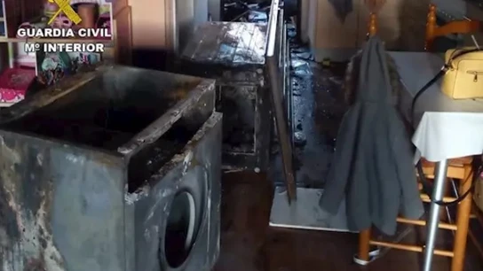 Situación en la que quedó la cocina tras el incendio Situación en la que quedó la cocina tras el incendio