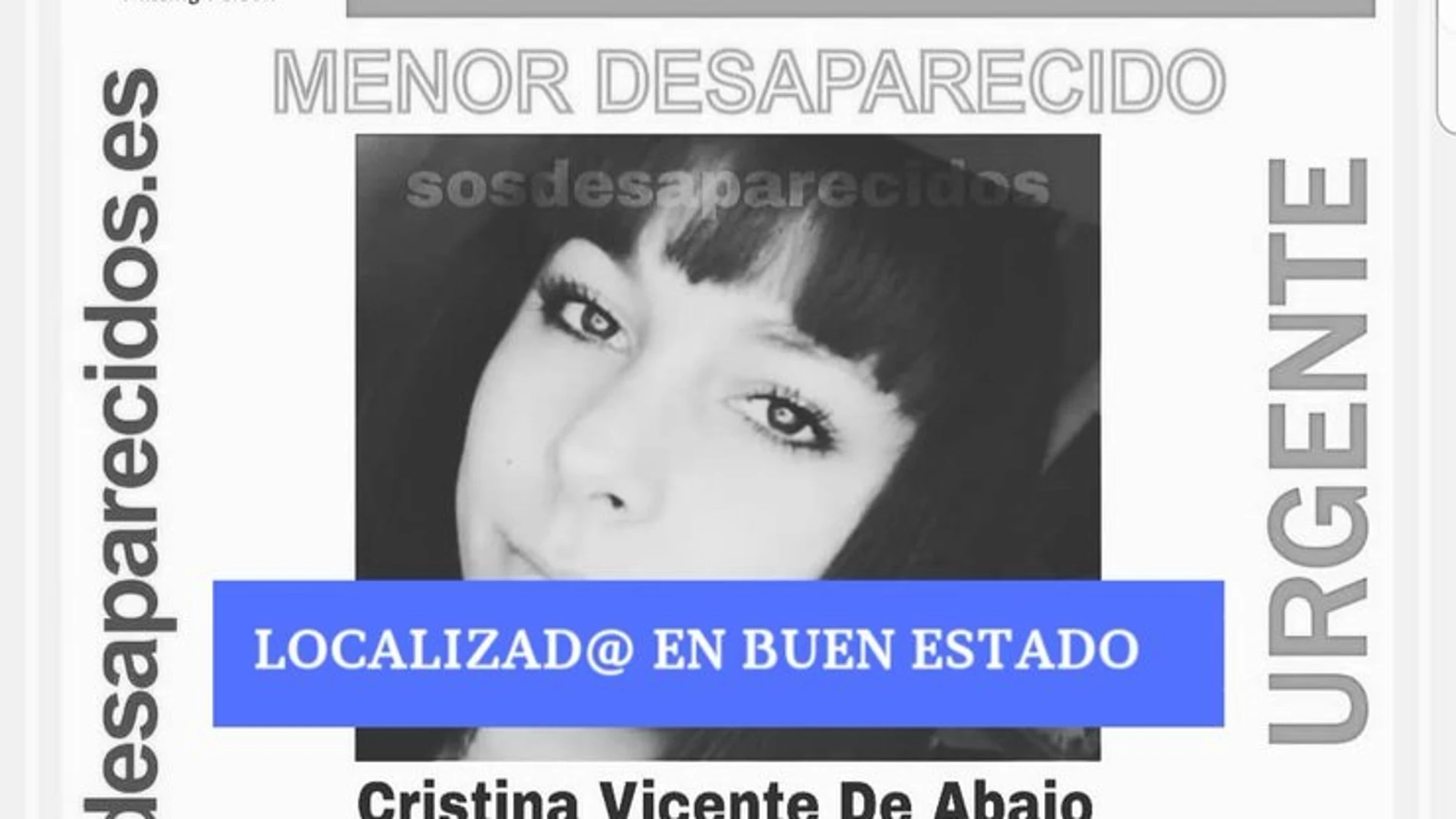 Encuentran en buen estado a la menor de 14 años desaparecida en Madrid 