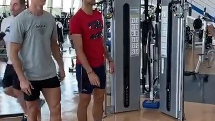 Cristiano Ronaldo y Novak Djokovic entrenando en Dubai