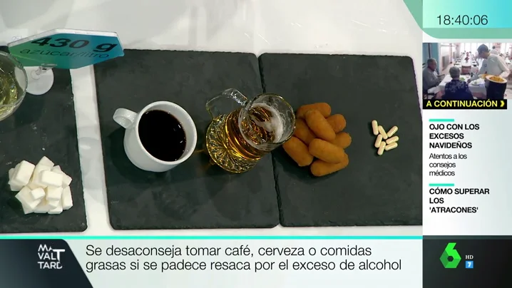 Los excesos en alcohol también lo son en calorías: trucos para evitar la resaca si te pasas en Navidad