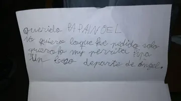 La conmovedora carta a Papá Noel de un niño de siete años tras perder a su perrita