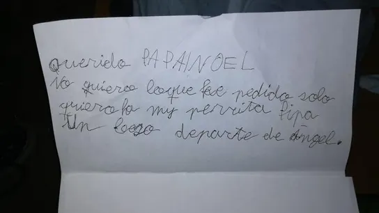 La conmovedora carta a Papá Noel de un niño de siete años tras perder a su perrita La conmovedora carta a Papá Noel de un niño de siete años tras perder a su perrita