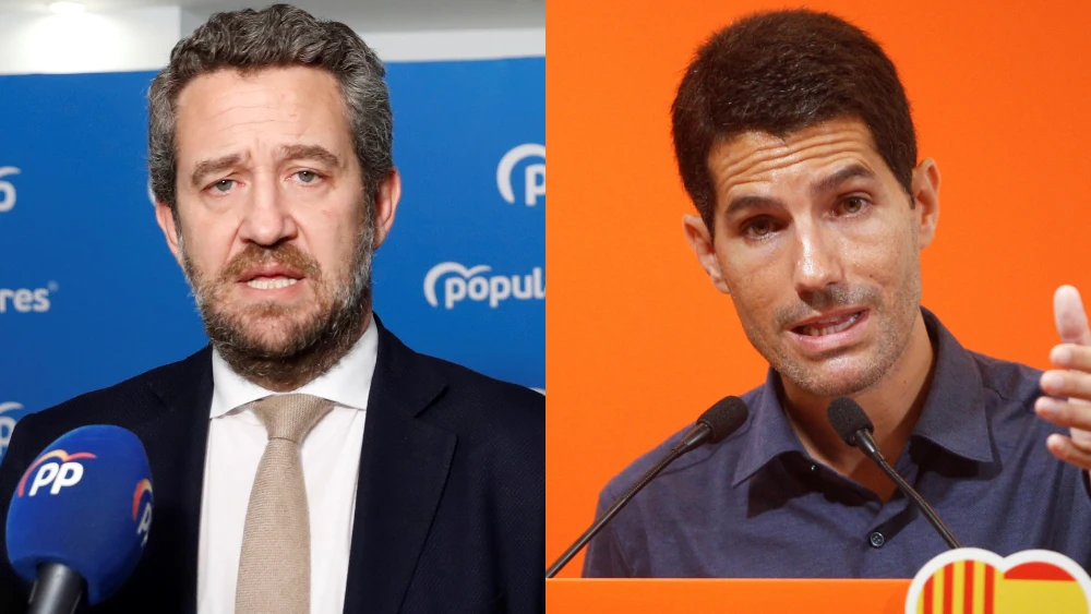 Imagen de Jaime de Olano (PP) y Nacho Martín Blanco (Cs) Imagen de Jaime de Olano (PP) y Nacho Martín Blanco (Cs)