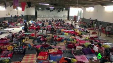Centro de detención para migrantes en Libia