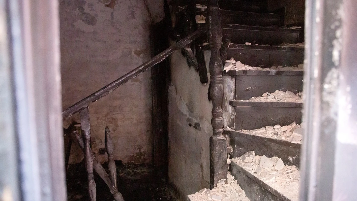 Imagen de la vivienda en la que han fallecido dos personas a causa de un incendio Imagen de la vivienda en la que han fallecido dos personas a causa de un incendio