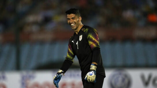 Luis Su&aacute;rez, sonriente