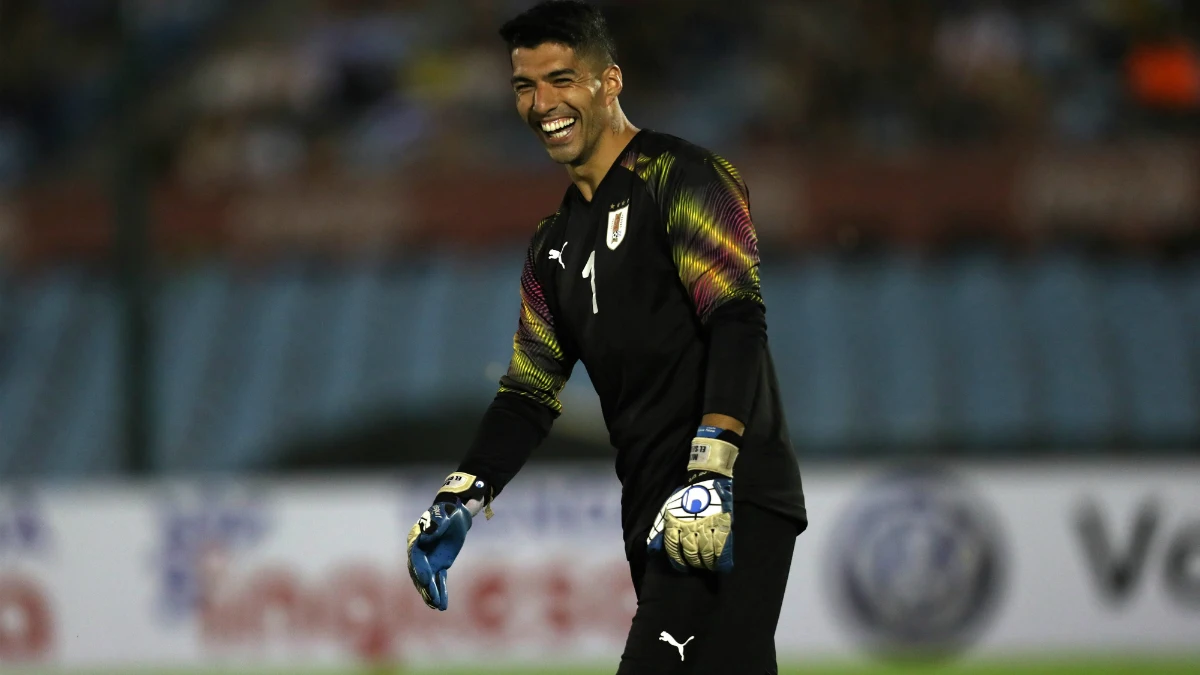 Luis Suárez, sonriente