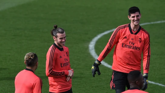 Courtois, con Bale Courtois, con Bale