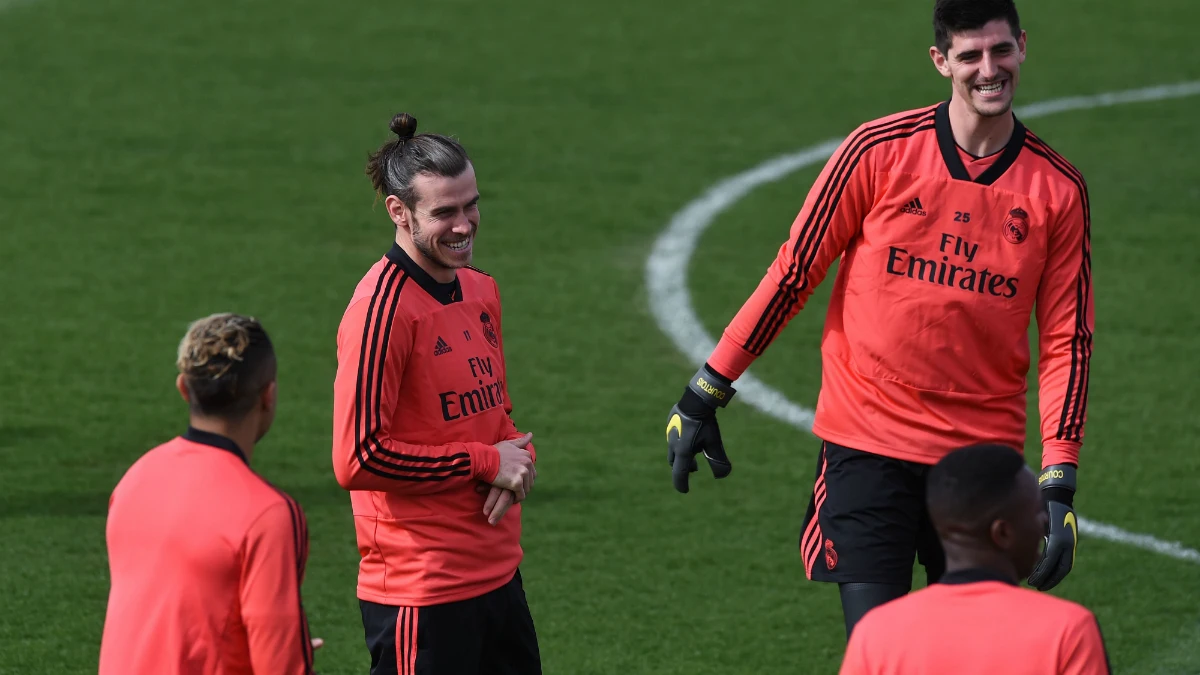 Courtois, con Bale