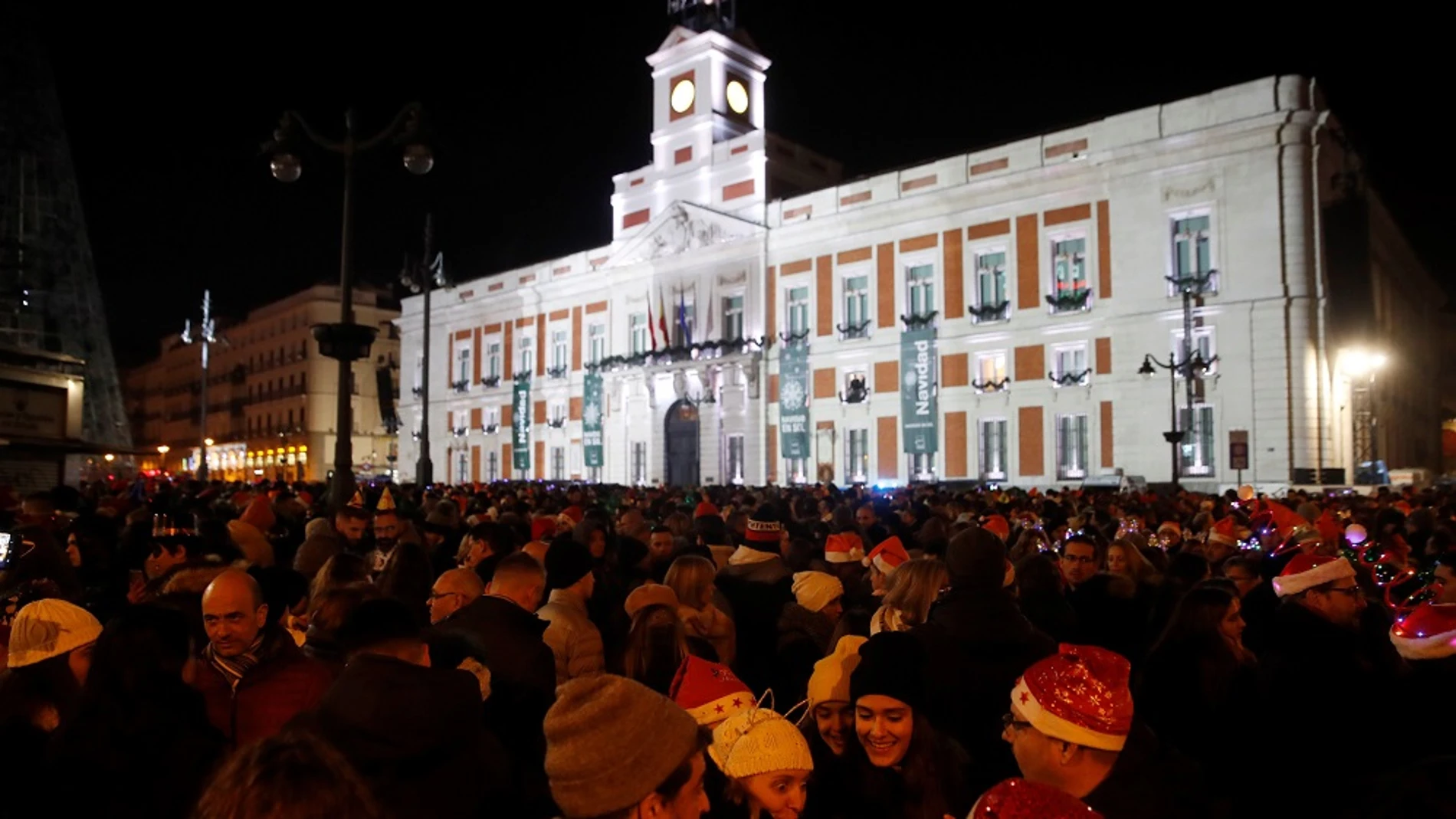 Celebración de las 'preuvas' en la Puerta del Sol (Archivo)