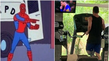 Meme de Spiderman y Lionel Messi