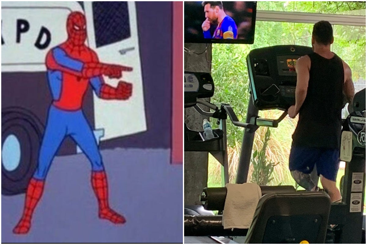 El meme de Spiderman hecho realidad: Lionel Messi se entrena viendo  vídeos... ¡de Lionel Messi!
