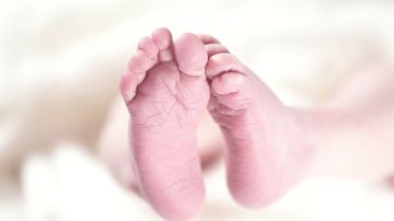 Imagen de archivo de los pies de un recién nacido